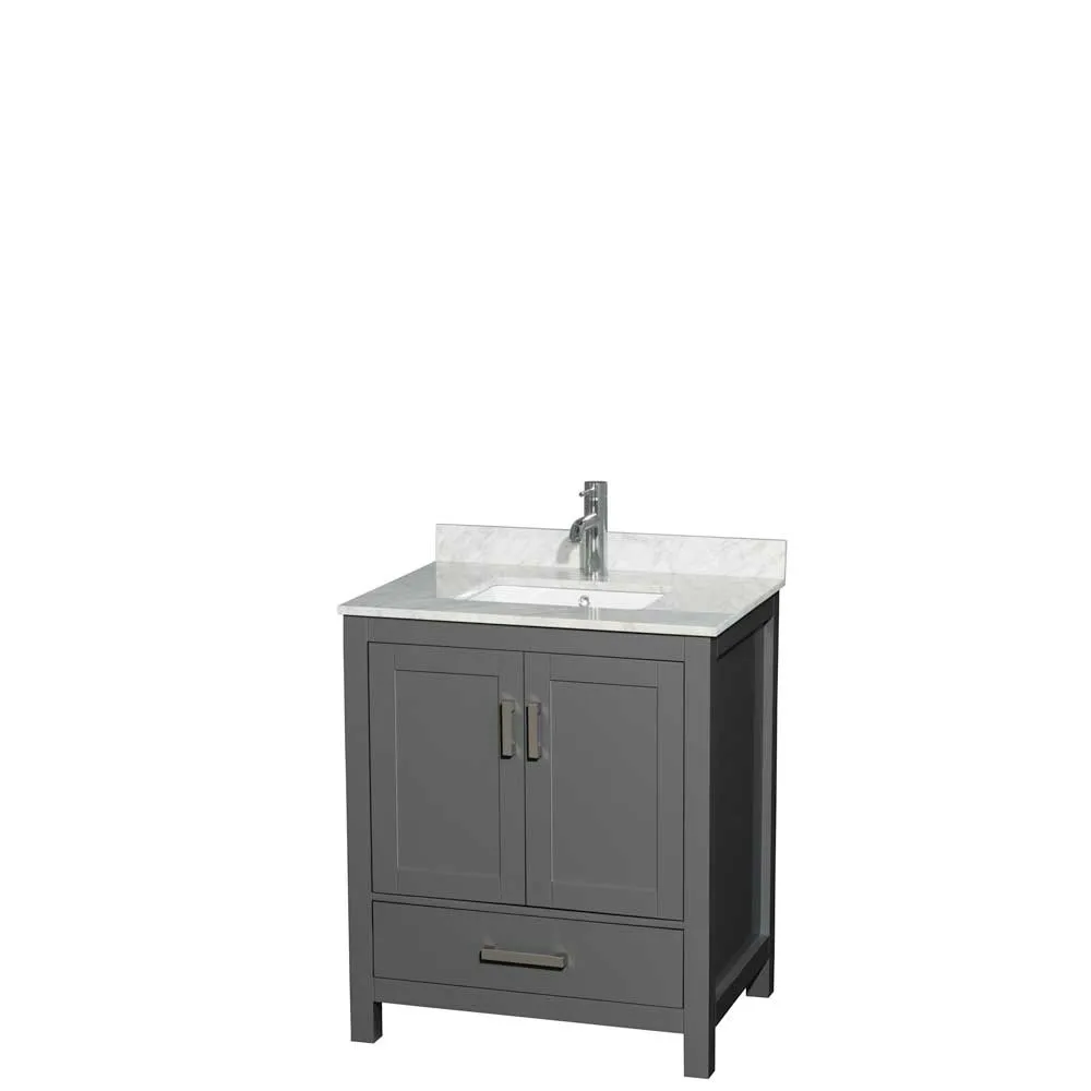Sheffield 30 Inch Single Bathroom Vanity in Dark Gray