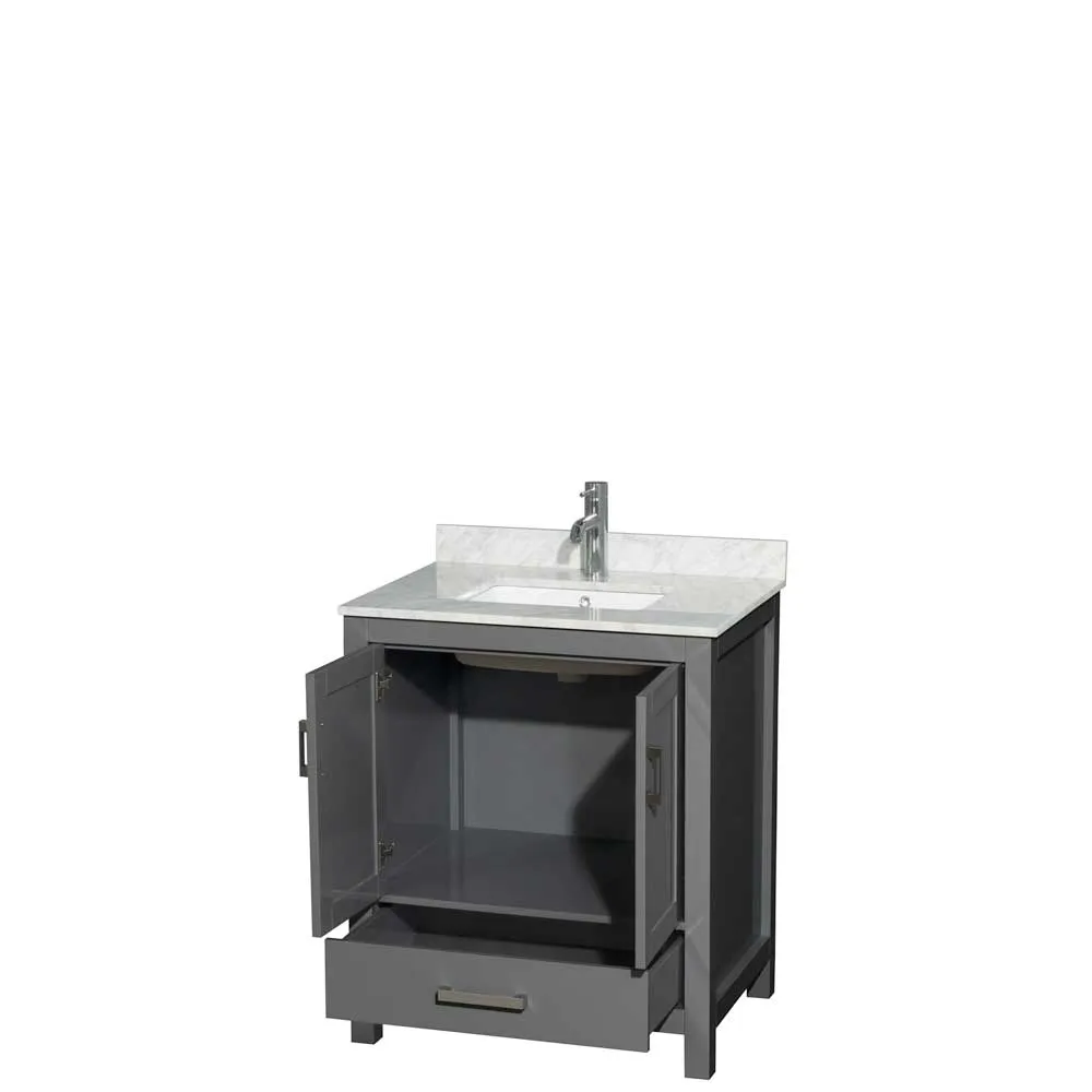 Sheffield 30 Inch Single Bathroom Vanity in Dark Gray