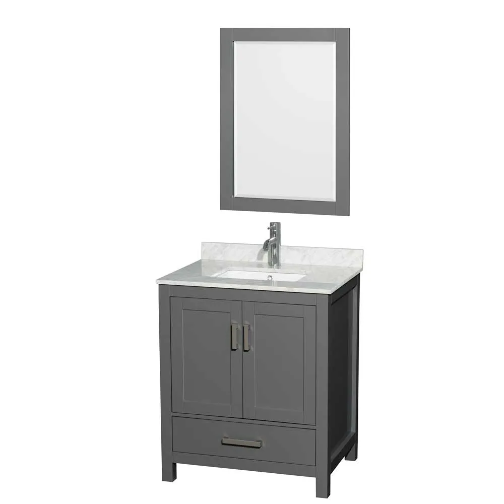 Sheffield 30 Inch Single Bathroom Vanity in Dark Gray