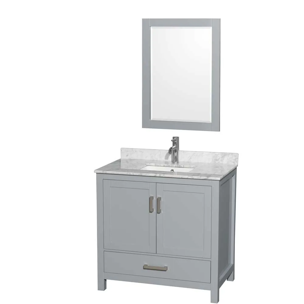Sheffield 36 Inch Single Bathroom Vanity in Gray