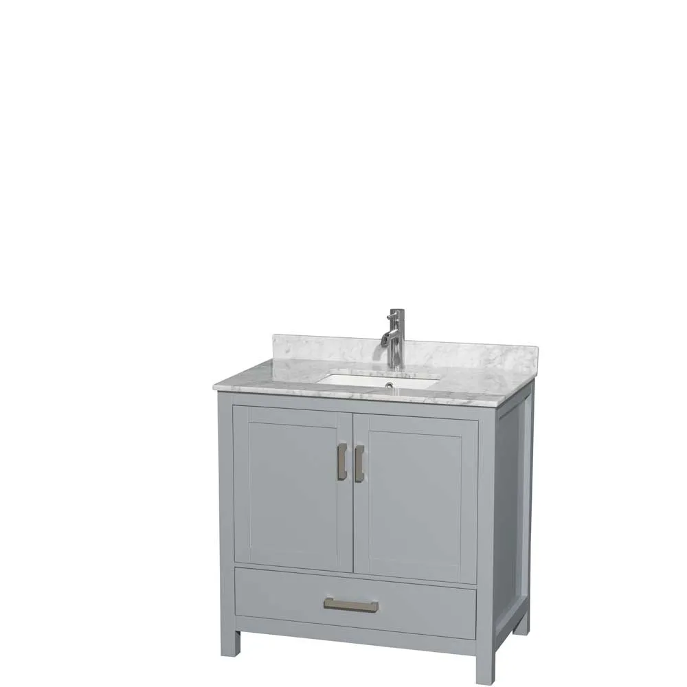 Sheffield 36 Inch Single Bathroom Vanity in Gray