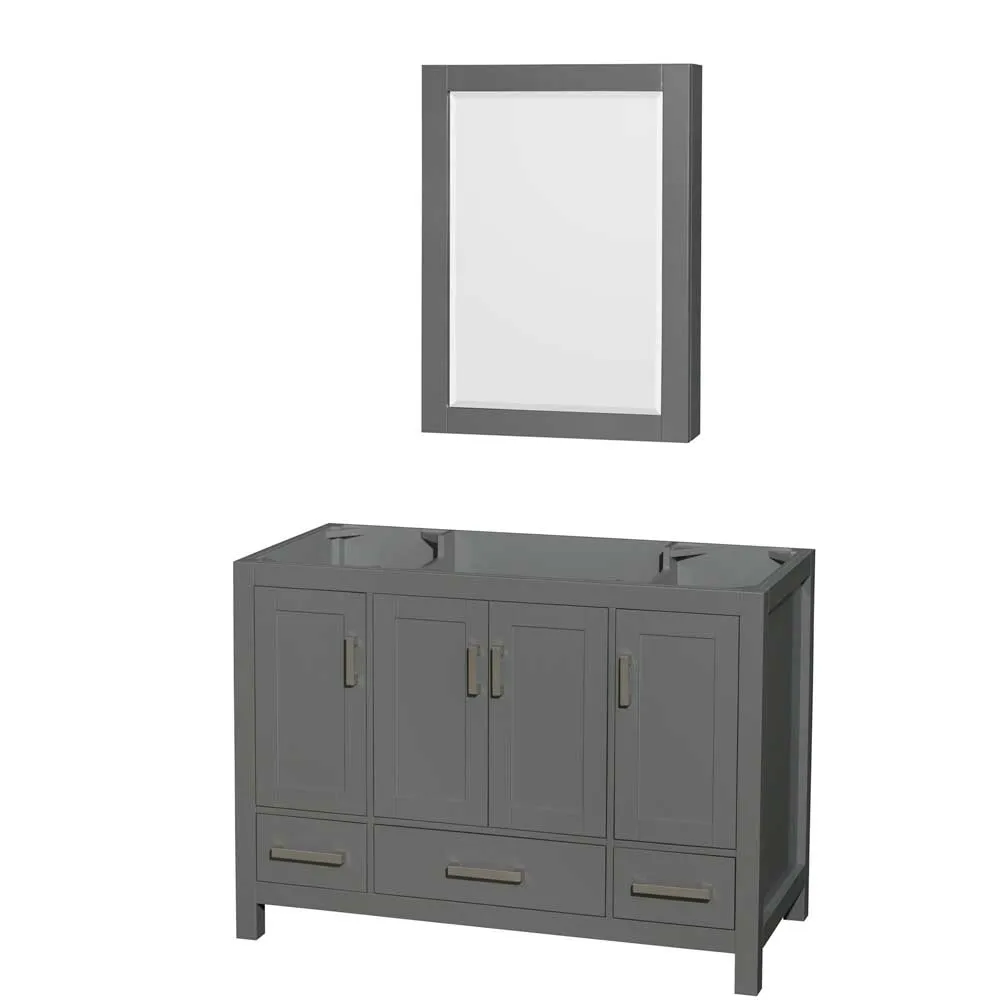 Sheffield 48 Inch Single Bathroom Vanity in Dark Gray