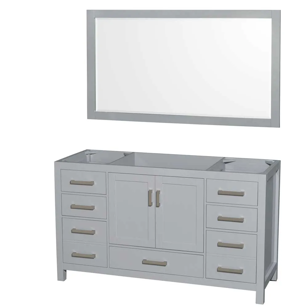 Sheffield 60 Inch Single Bathroom Vanity in Gray