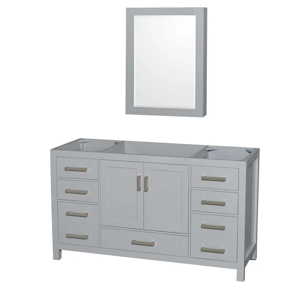 Sheffield 60 Inch Single Bathroom Vanity in Gray