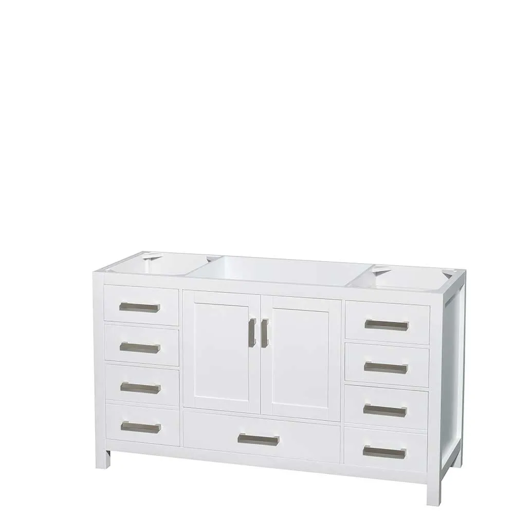 Sheffield 60 Inch Single Bathroom Vanity in White