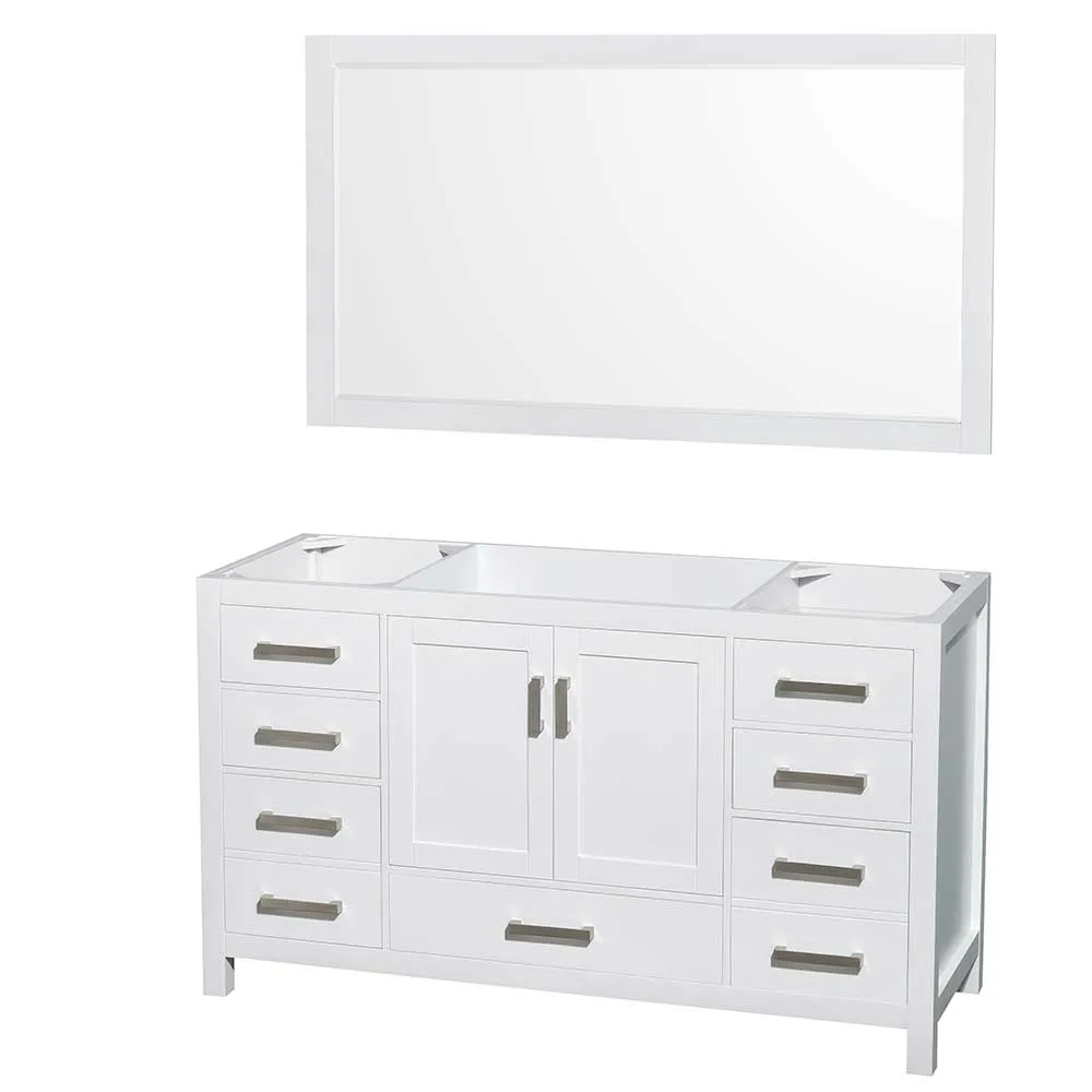 Sheffield 60 Inch Single Bathroom Vanity in White