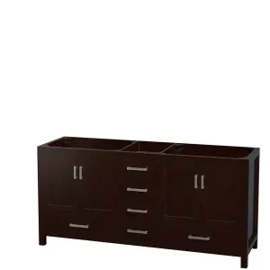 Sheffield 72 Inch Double Bathroom Vanity in Espresso