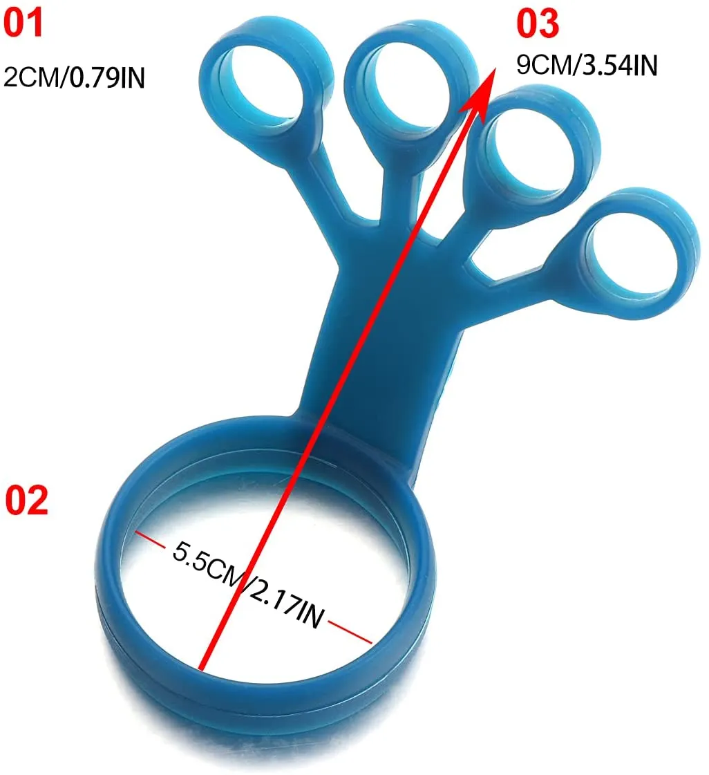 Silicone Hand Grip Device Finger Exercise Hand Strengthener Stretcher Hand Trainer Rehabilitation Training Equipment Muscle Tool