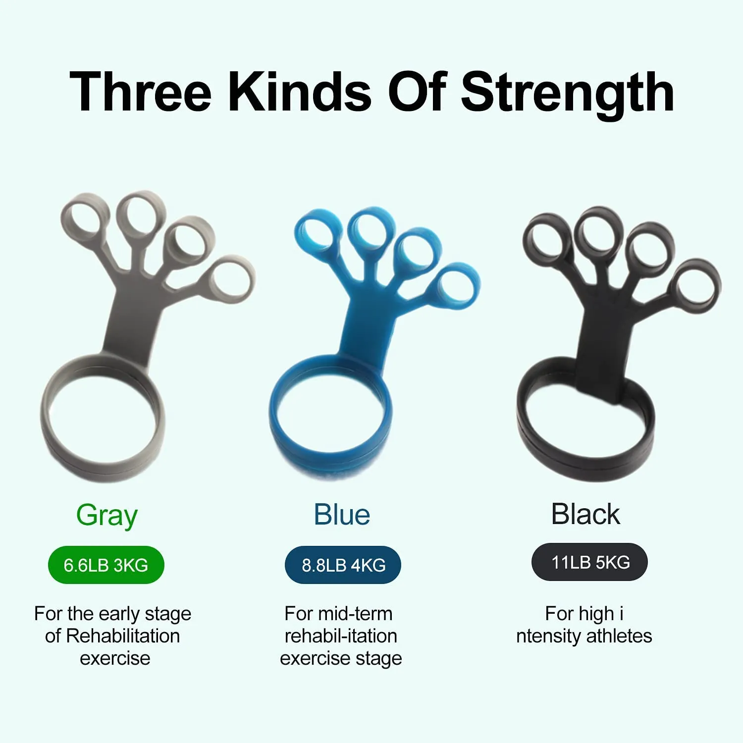 Silicone Hand Grip Device Finger Exercise Hand Strengthener Stretcher Hand Trainer Rehabilitation Training Equipment Muscle Tool