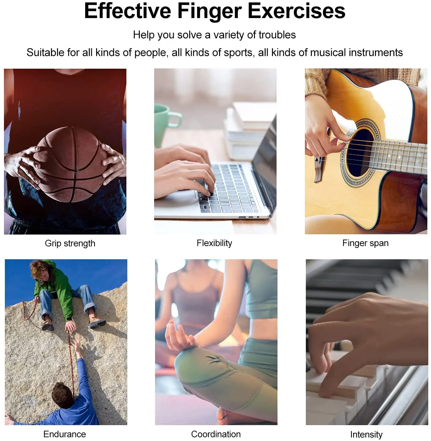 Silicone Hand Grip Device Finger Exercise Hand Strengthener Stretcher Hand Trainer Rehabilitation Training Equipment Muscle Tool