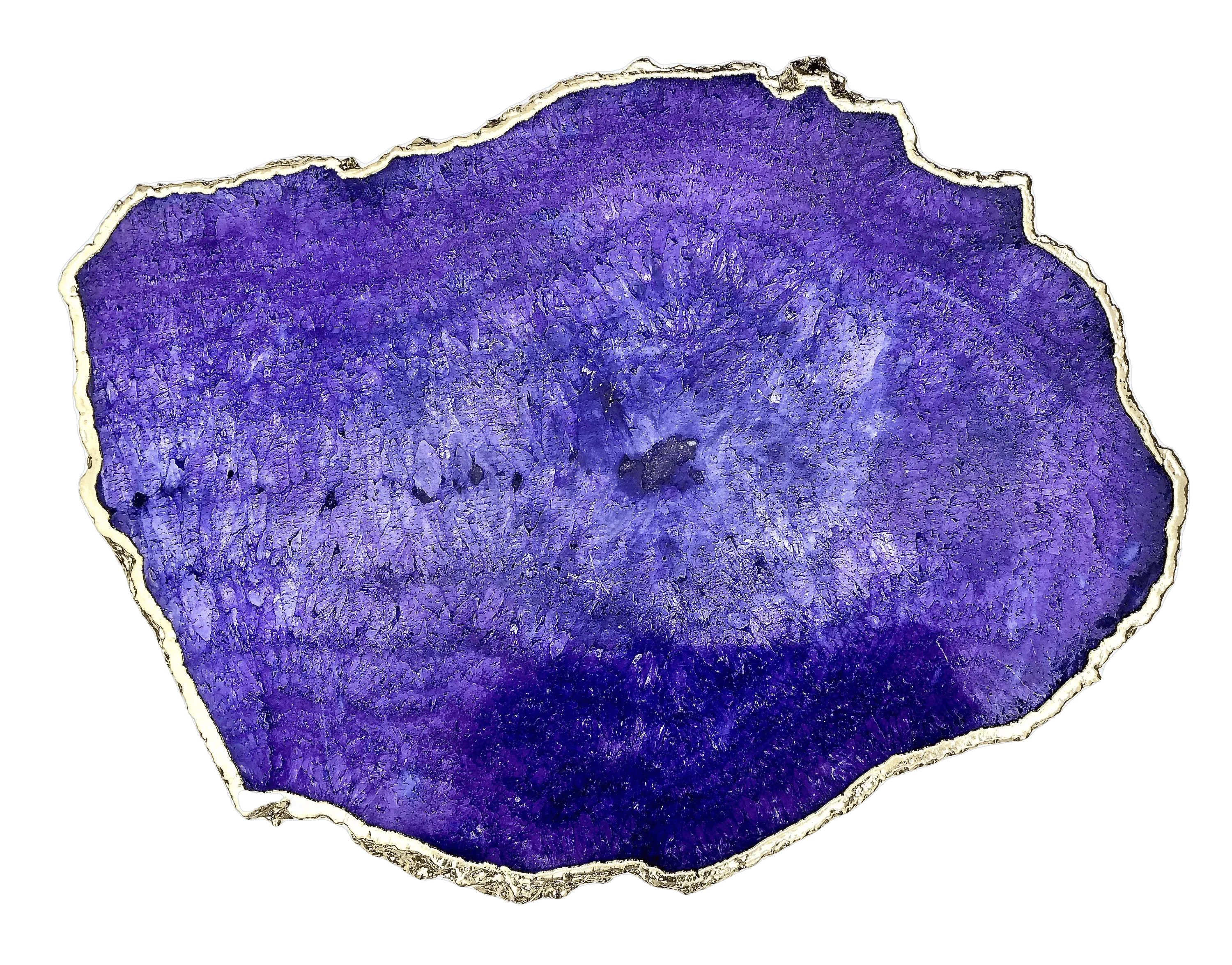 Small Purple Agate Quartz Organic Edge Accent Table