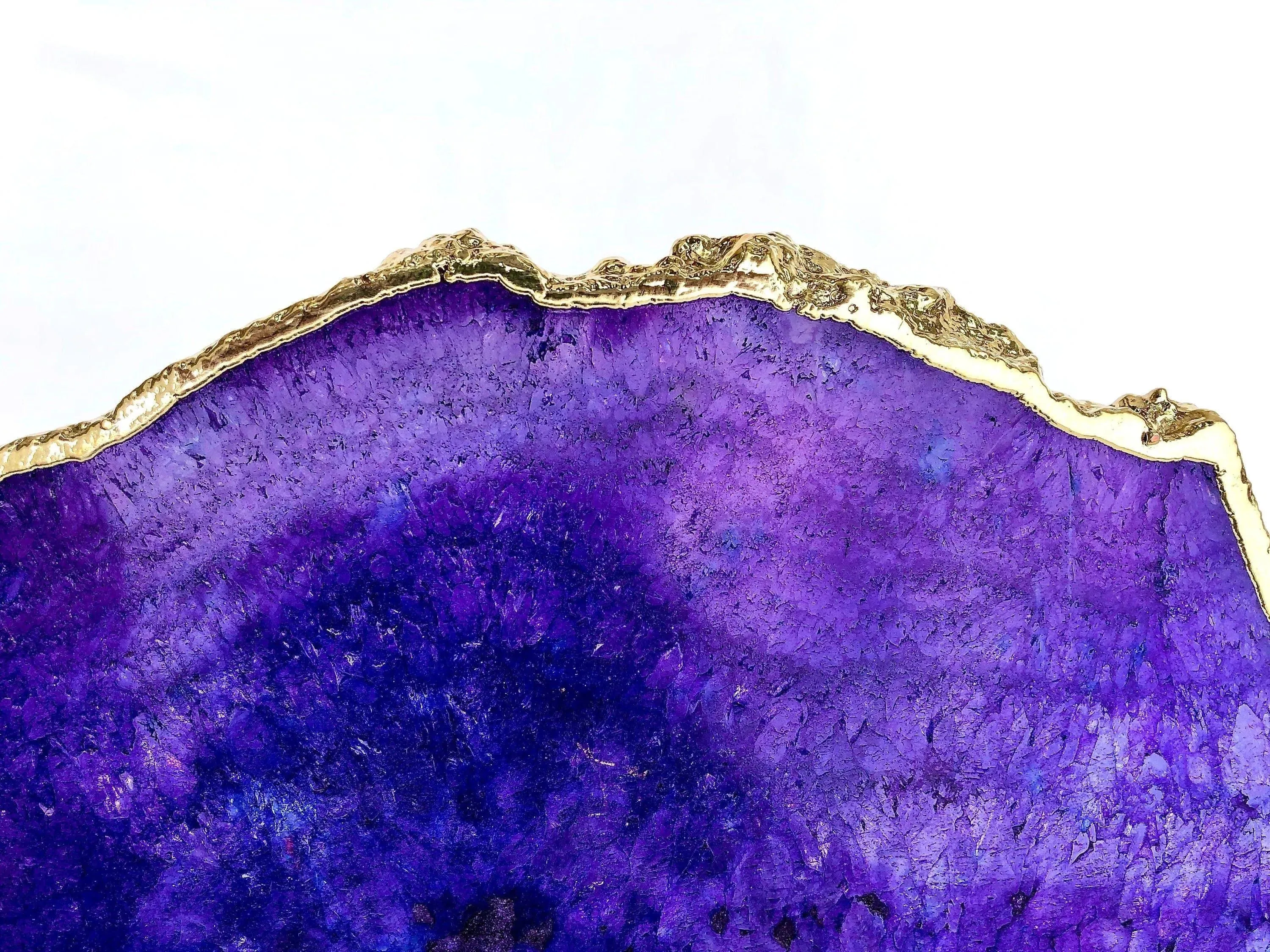 Small Purple Agate Quartz Organic Edge Accent Table