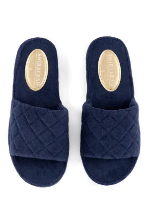SOL Terry Pool Slides (Navy)