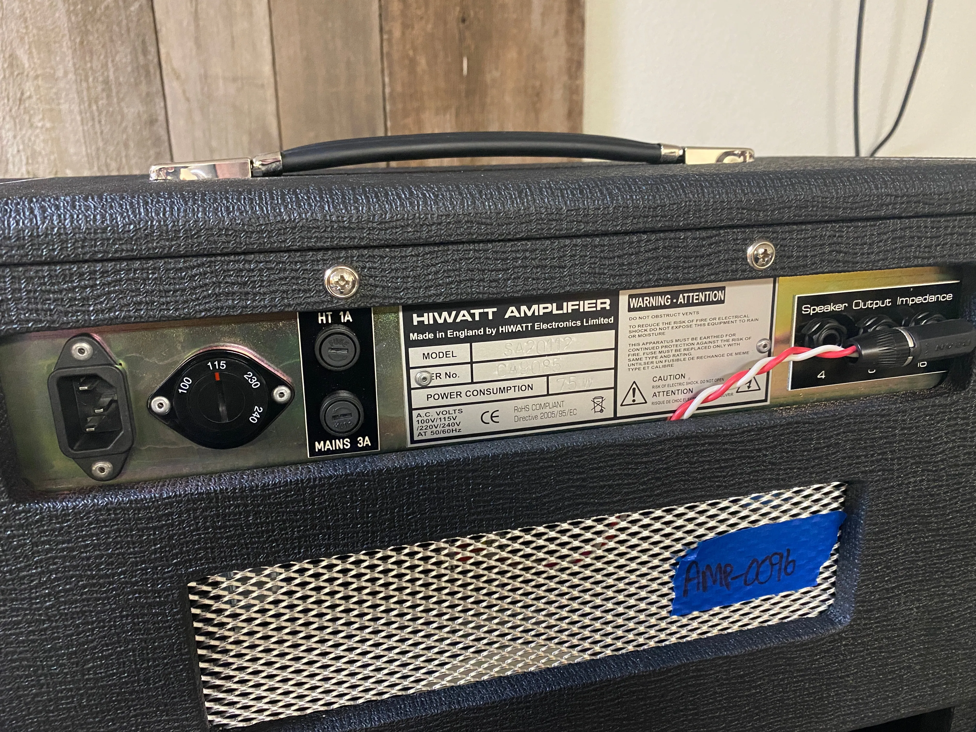 SOLD - Hiwatt Custom 20 SA20112 hand wired tube guitar amp
