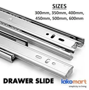 STAINLESS STEEL Ball Bearing Soft Closing Drawer Slide - Home Decor DIY  Full Extension - 20 Inch