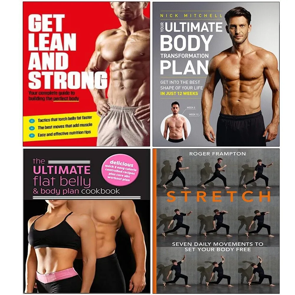 Stretch, Get Lean And Strong, Body Transformation Plan, Ultimate Flat Belly 4 Books
