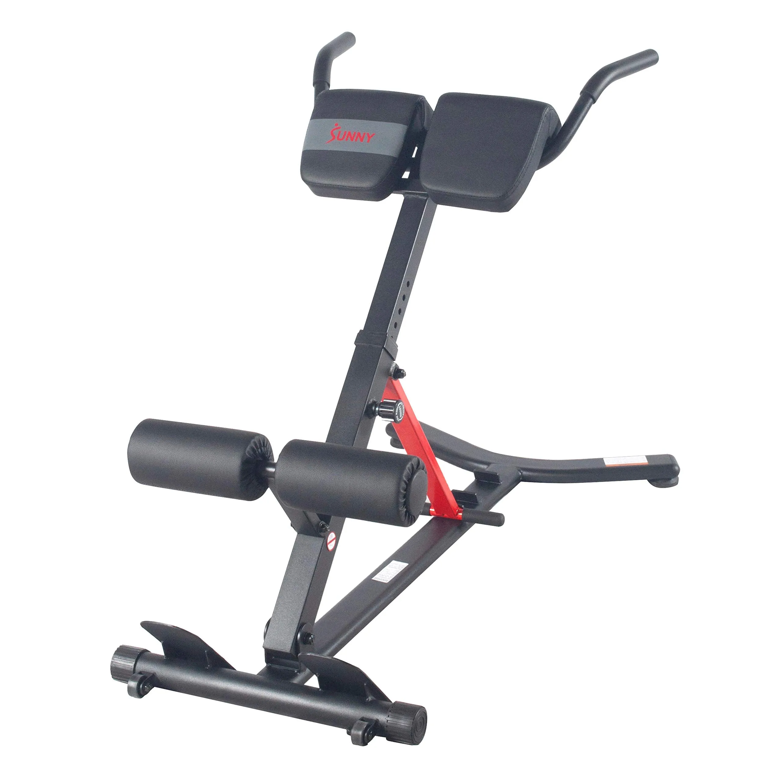 Sunny Health & Fitness Hyperextension Roman Chair with Dip Station - SF-BH620062, Black