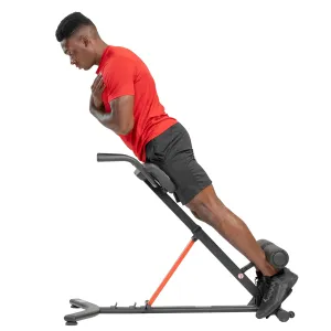 Sunny Health & Fitness Hyperextension Roman Chair with Dip Station - SF-BH620062, Black