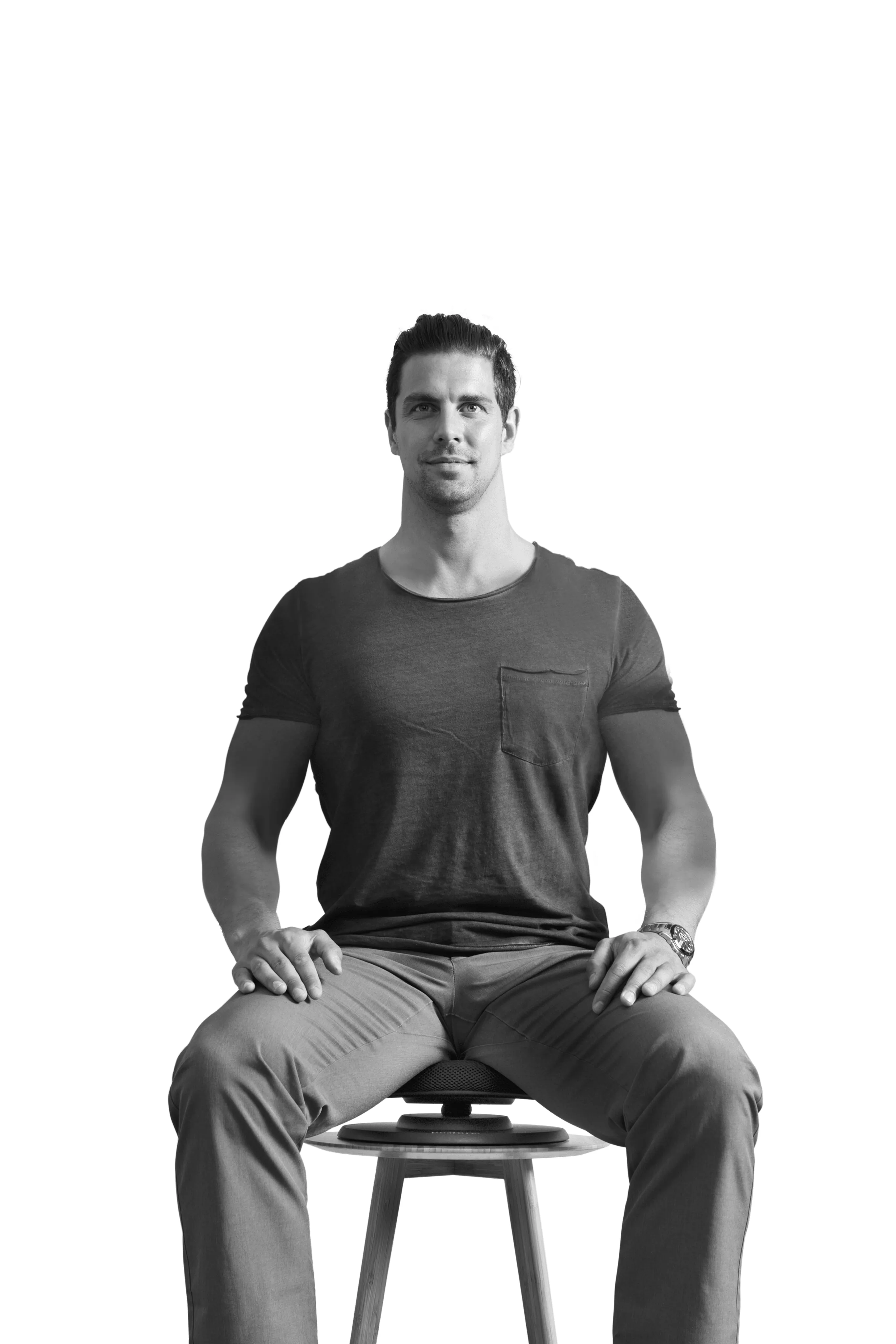 Swedish Posture Seat Used for Any Chair for Balance, Posture, Ab and Core Exercise, Black