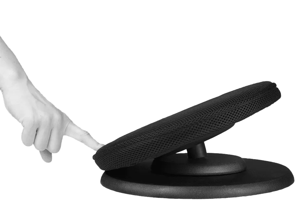 Swedish Posture Seat Used for Any Chair for Balance, Posture, Ab and Core Exercise, Black