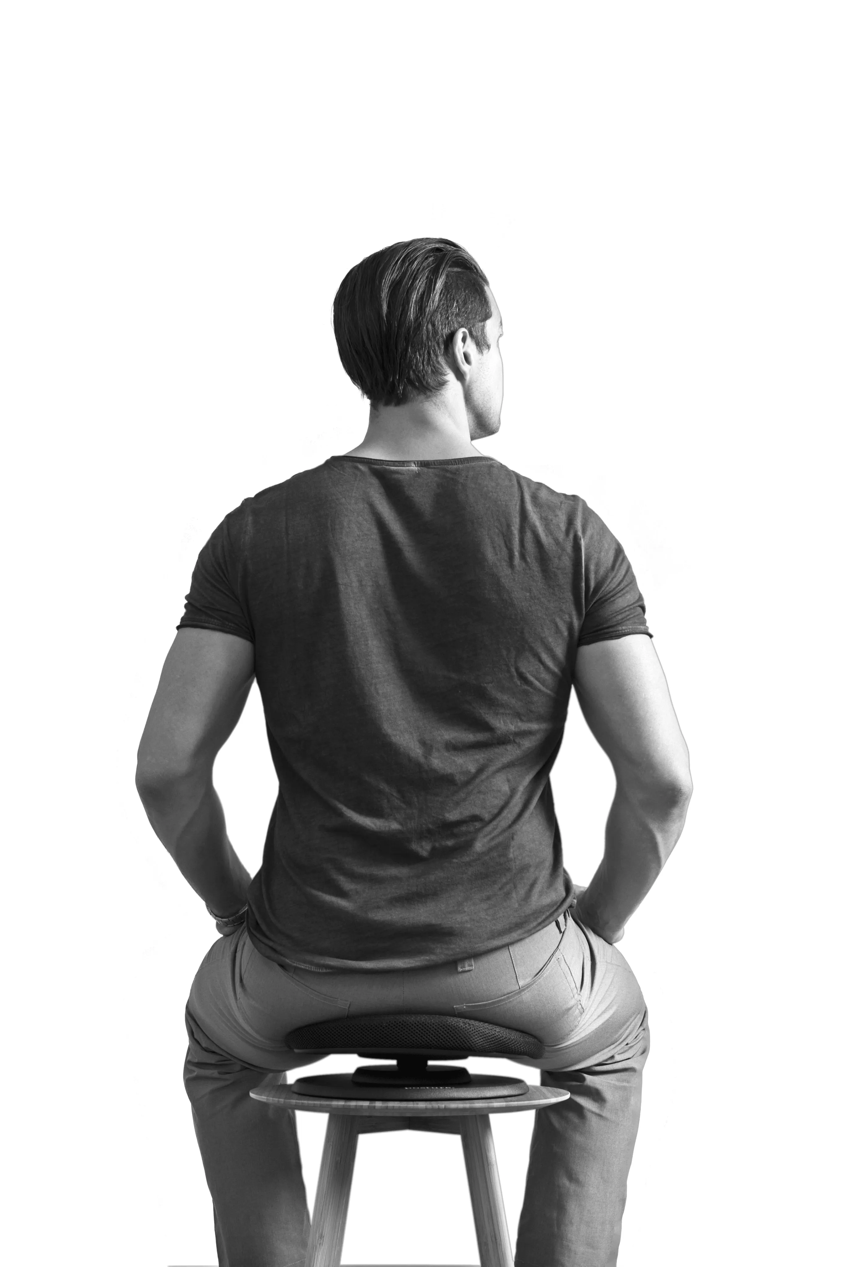 Swedish Posture Seat Used for Any Chair for Balance, Posture, Ab and Core Exercise, Black