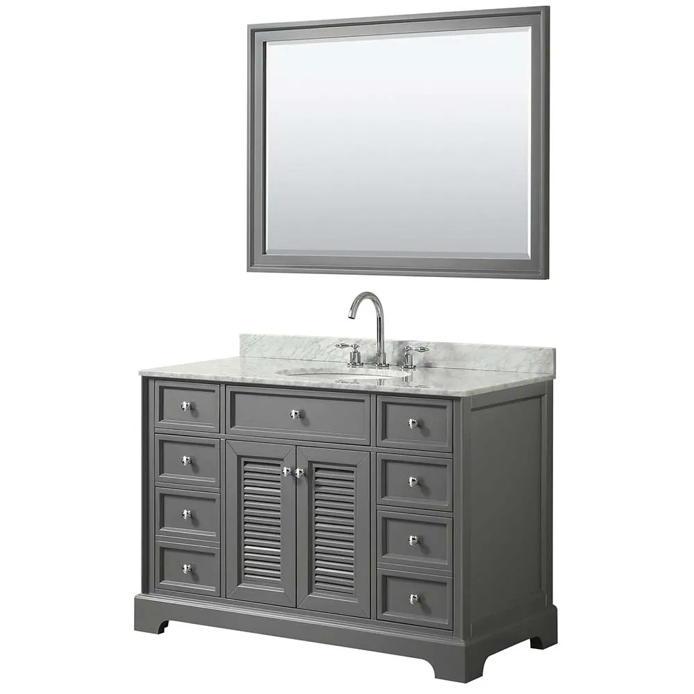 Tamara 48 Inch Single Bathroom Vanity in Dark Gray