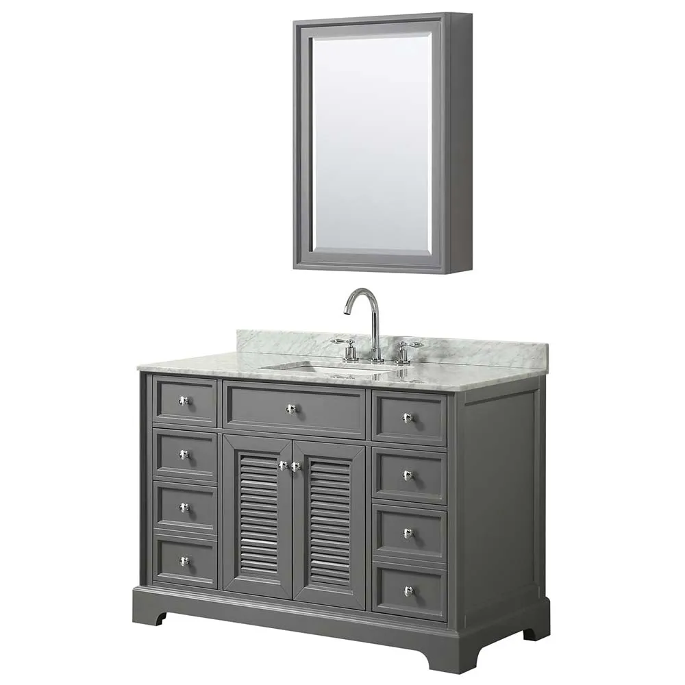 Tamara 48 Inch Single Bathroom Vanity in Dark Gray