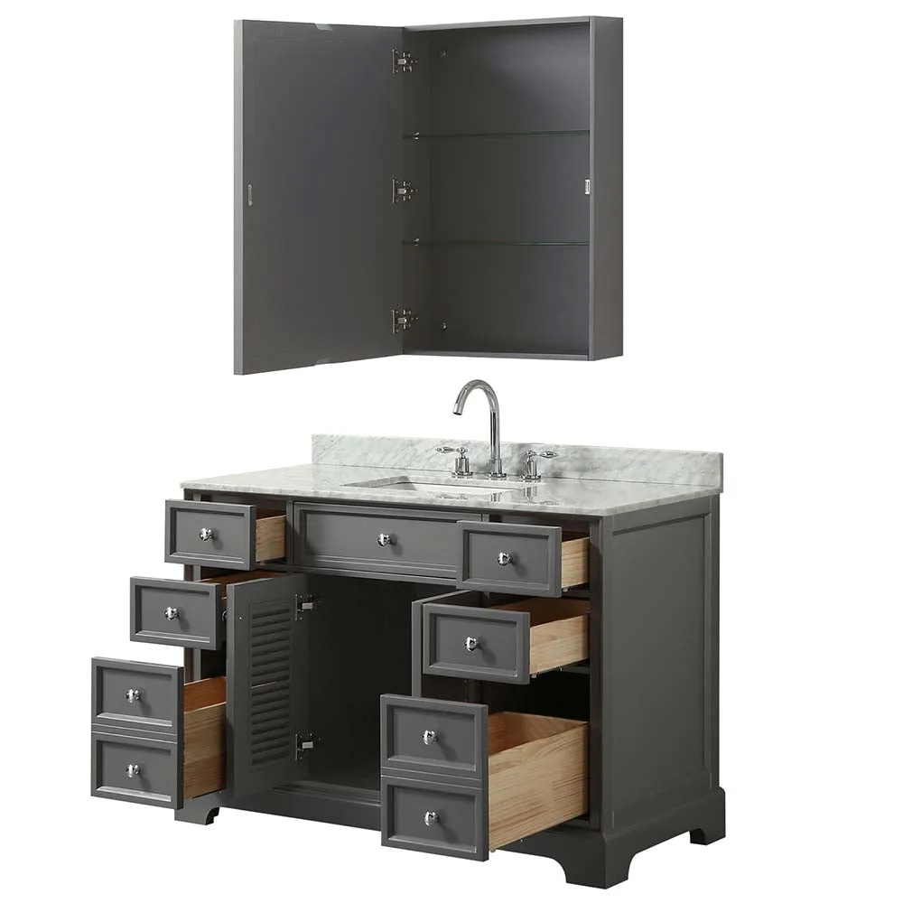 Tamara 48 Inch Single Bathroom Vanity in Dark Gray