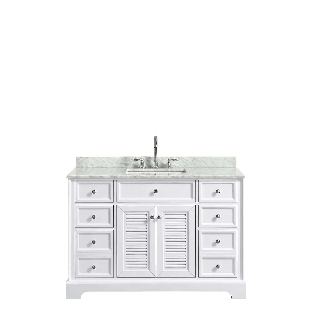 Tamara 48 Inch Single Bathroom Vanity in White