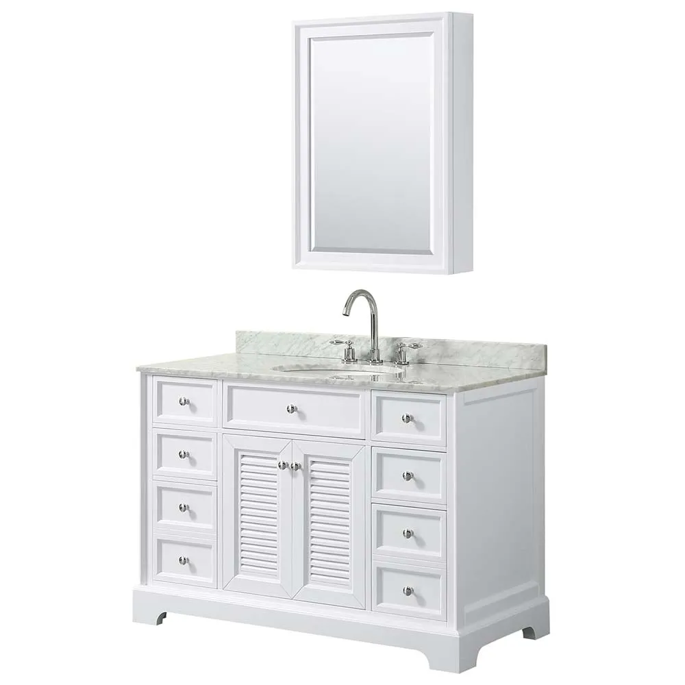Tamara 48 Inch Single Bathroom Vanity in White