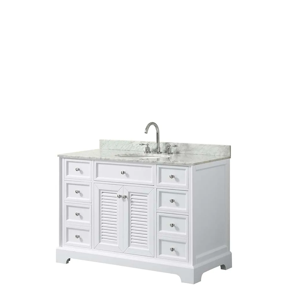 Tamara 48 Inch Single Bathroom Vanity in White