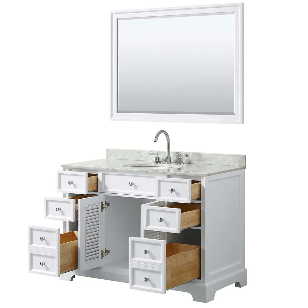 Tamara 48 Inch Single Bathroom Vanity in White