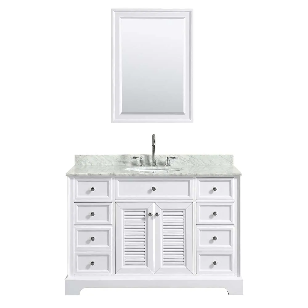Tamara 48 Inch Single Bathroom Vanity in White