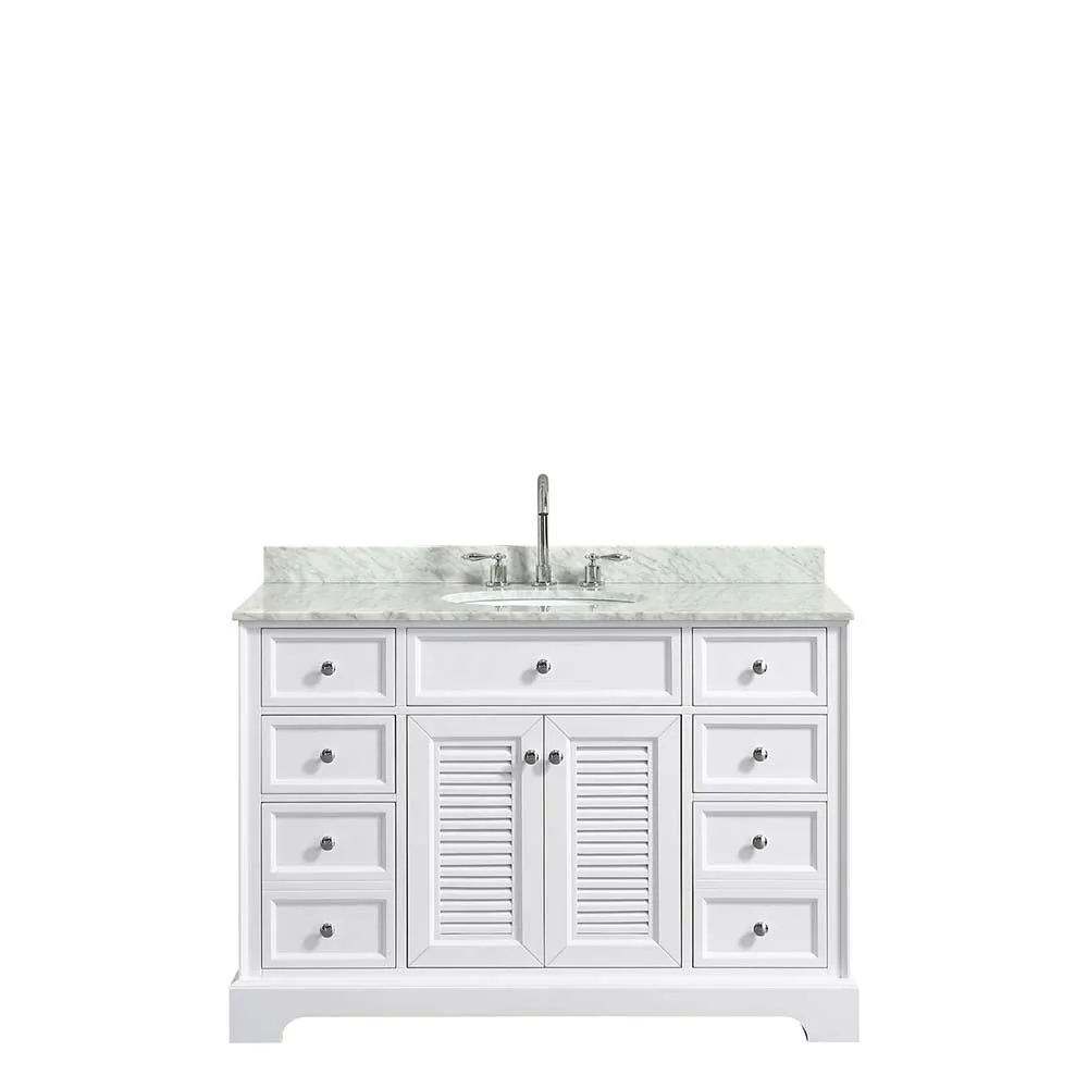 Tamara 48 Inch Single Bathroom Vanity in White