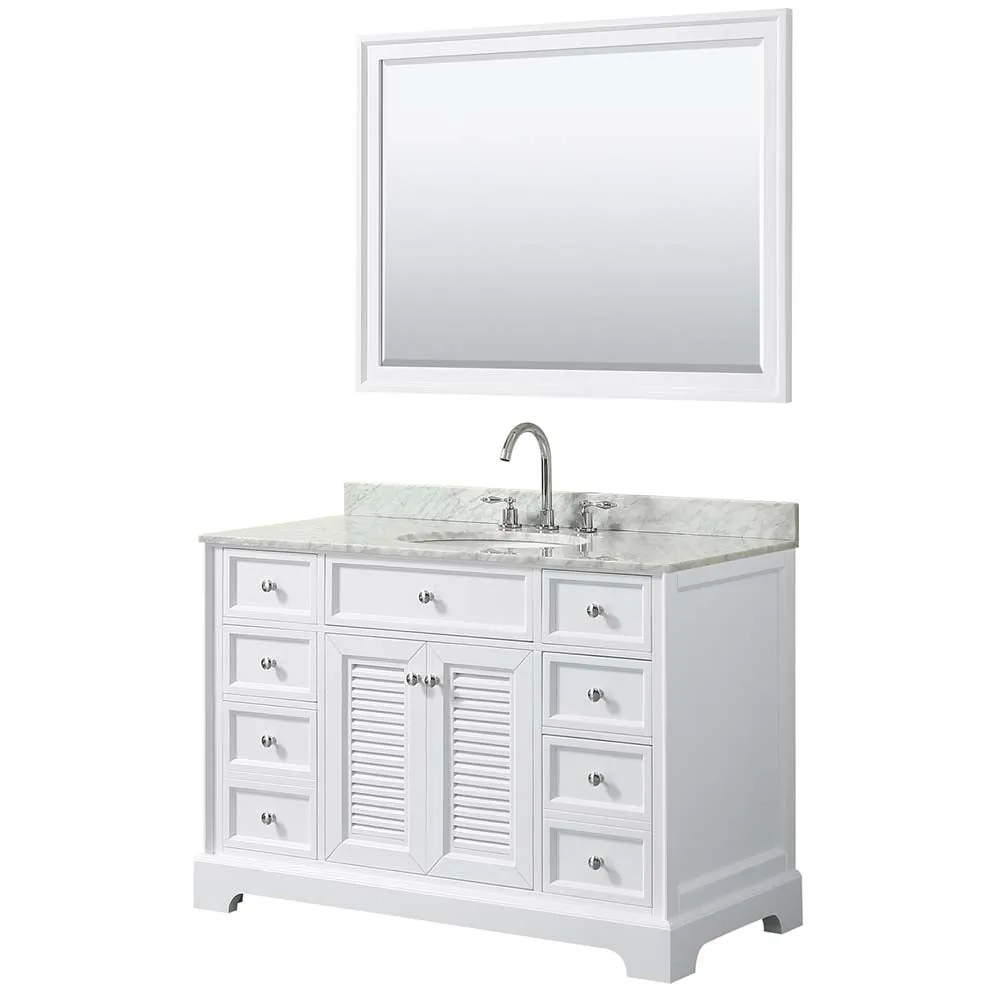 Tamara 48 Inch Single Bathroom Vanity in White