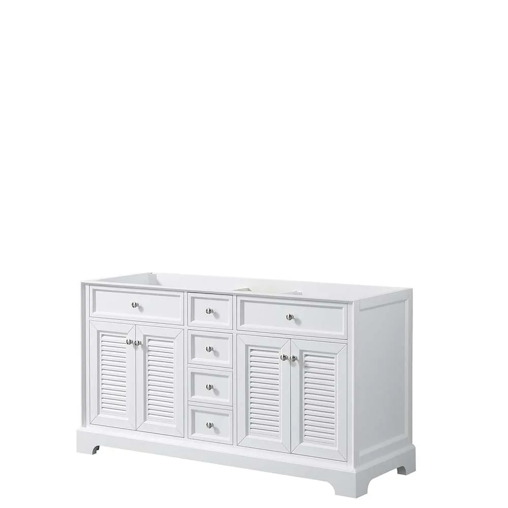 Tamara 60 Inch Double Bathroom Vanity in White