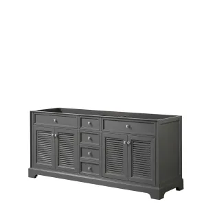 Tamara 72 Inch Double Bathroom Vanity in Dark Gray