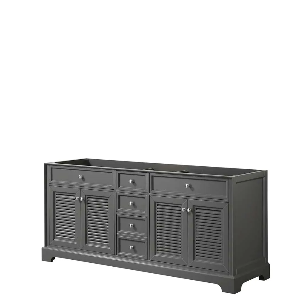Tamara 72 Inch Double Bathroom Vanity in Dark Gray