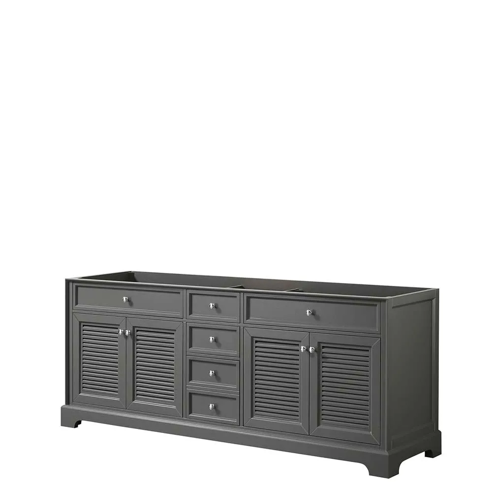 Tamara 80 Inch Double Bathroom Vanity in Dark Gray