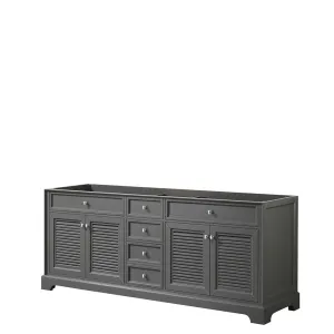 Tamara 80 Inch Double Bathroom Vanity in Dark Gray