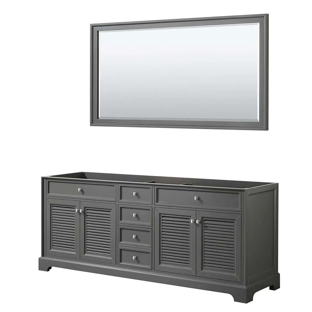 Tamara 80 Inch Double Bathroom Vanity in Dark Gray
