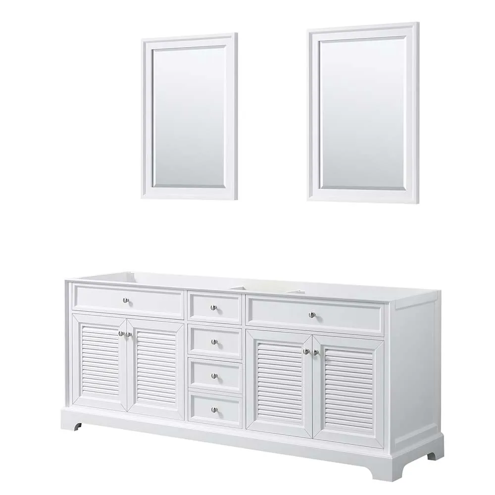 Tamara 80 Inch Double Bathroom Vanity in White