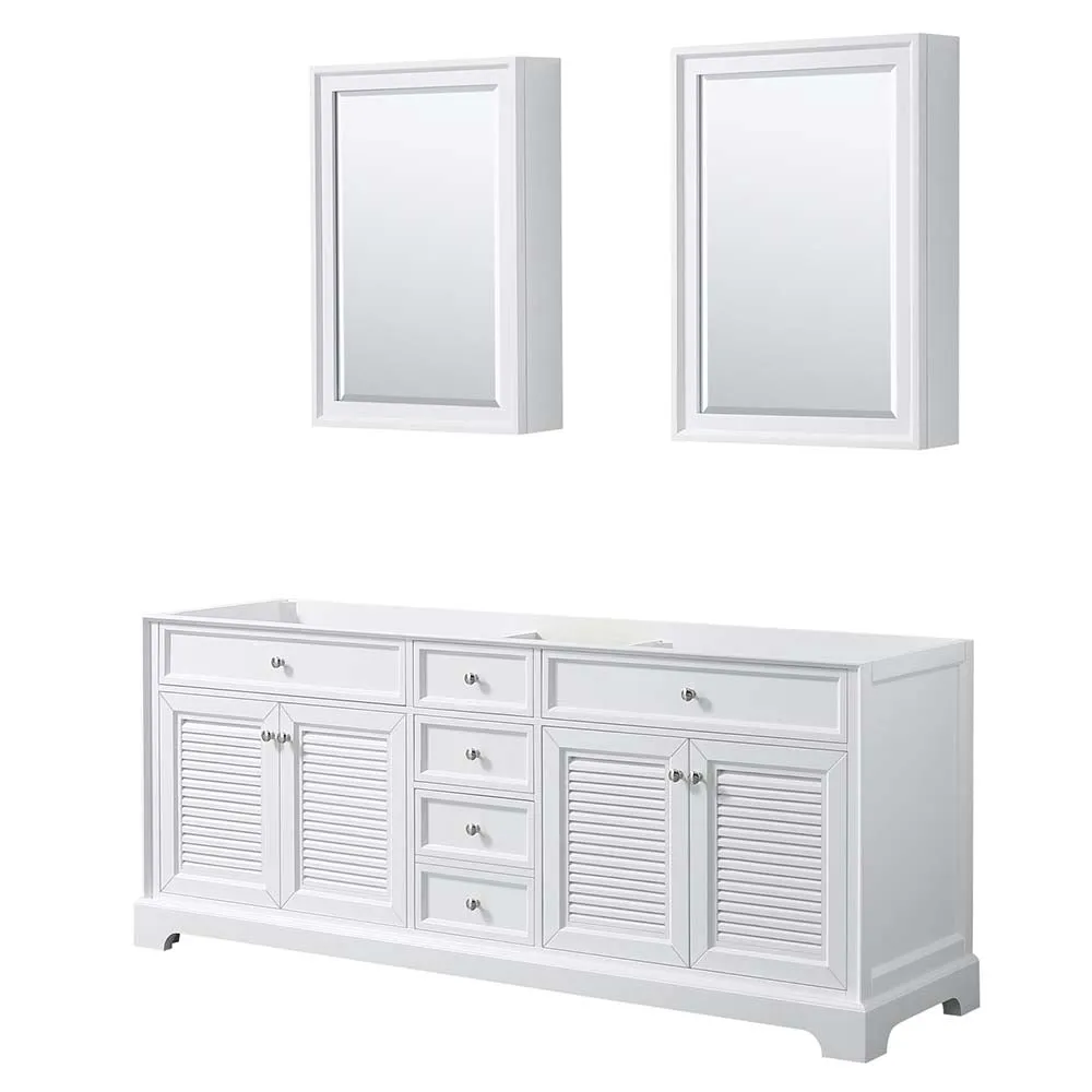 Tamara 80 Inch Double Bathroom Vanity in White