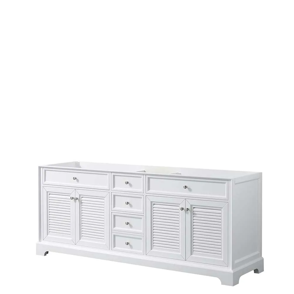 Tamara 80 Inch Double Bathroom Vanity in White