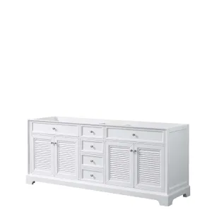 Tamara 80 Inch Double Bathroom Vanity in White
