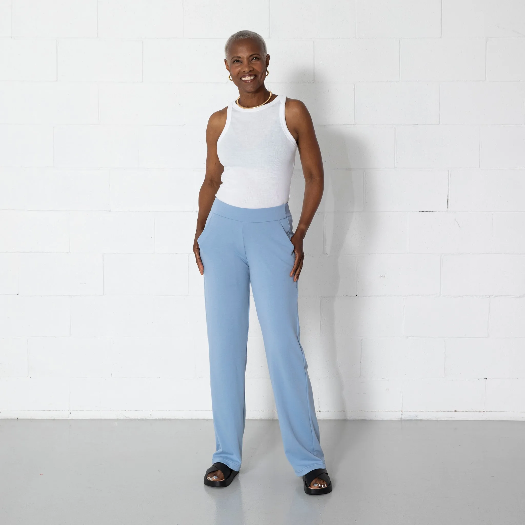 The Willow Straight Pant - Periwinkle
