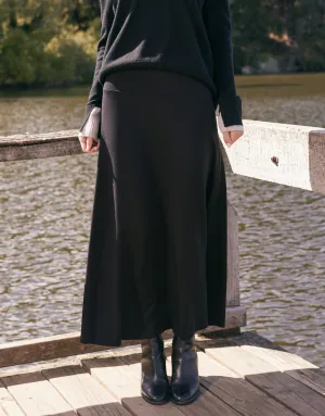 Timeless Ponte Midi Skirt - Black