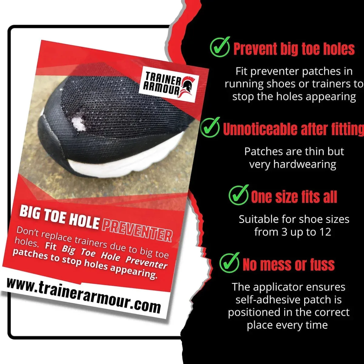 Trainer Armour Big Toe Hole Preventer
