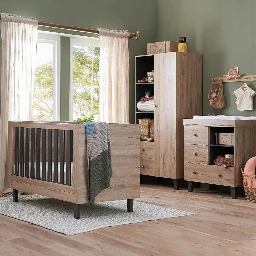 TUTTI BAMBINI Como 3 Piece Room Set - Distressed Oak / Slate Grey