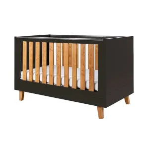 TUTTI BAMBINI Como Cot Bed - Slate Grey / Rosewood